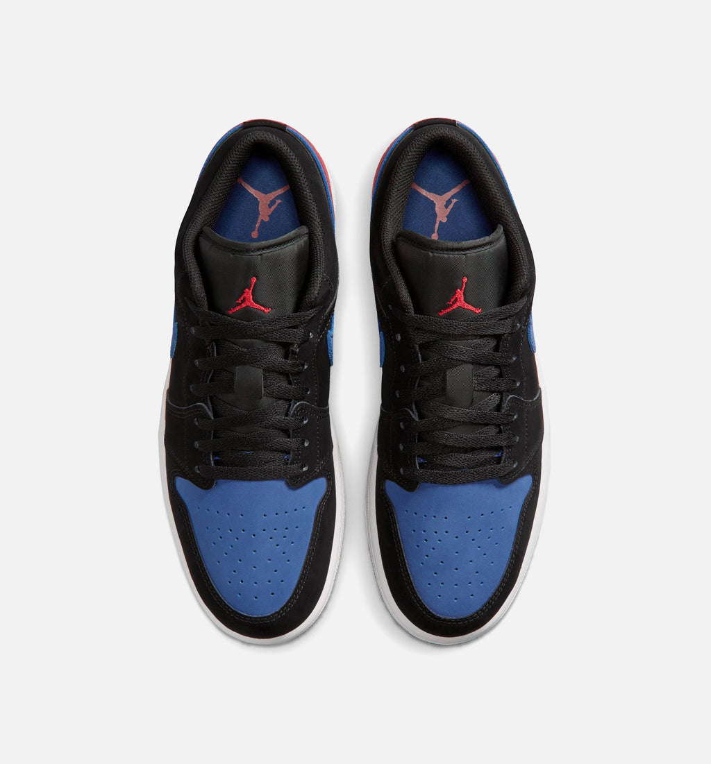 Air Jordan 1 Low Men's Sneakers - Black/True Blue/Red