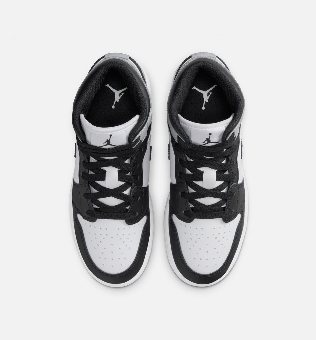 Air Jordan 1 Mid Grade School Sneakers - Light Smoke Grey