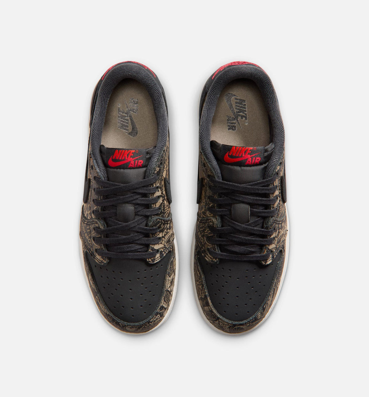Air Jordan 1 Retro Low OG Laser Black/Varsity Red Grade School Shoes