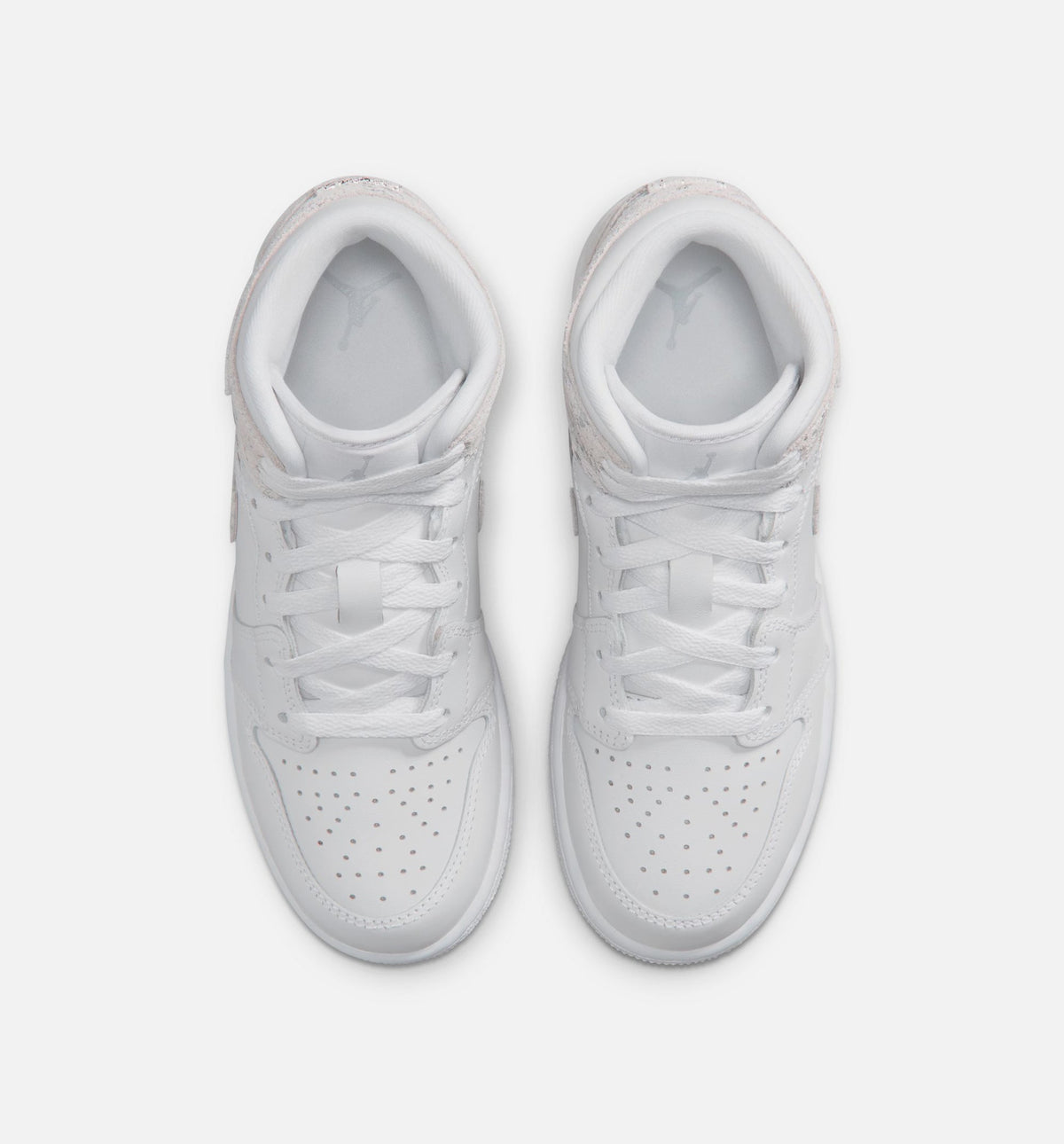 Air Jordan 1 Mid SE Grade School Sneakers - Field Silver