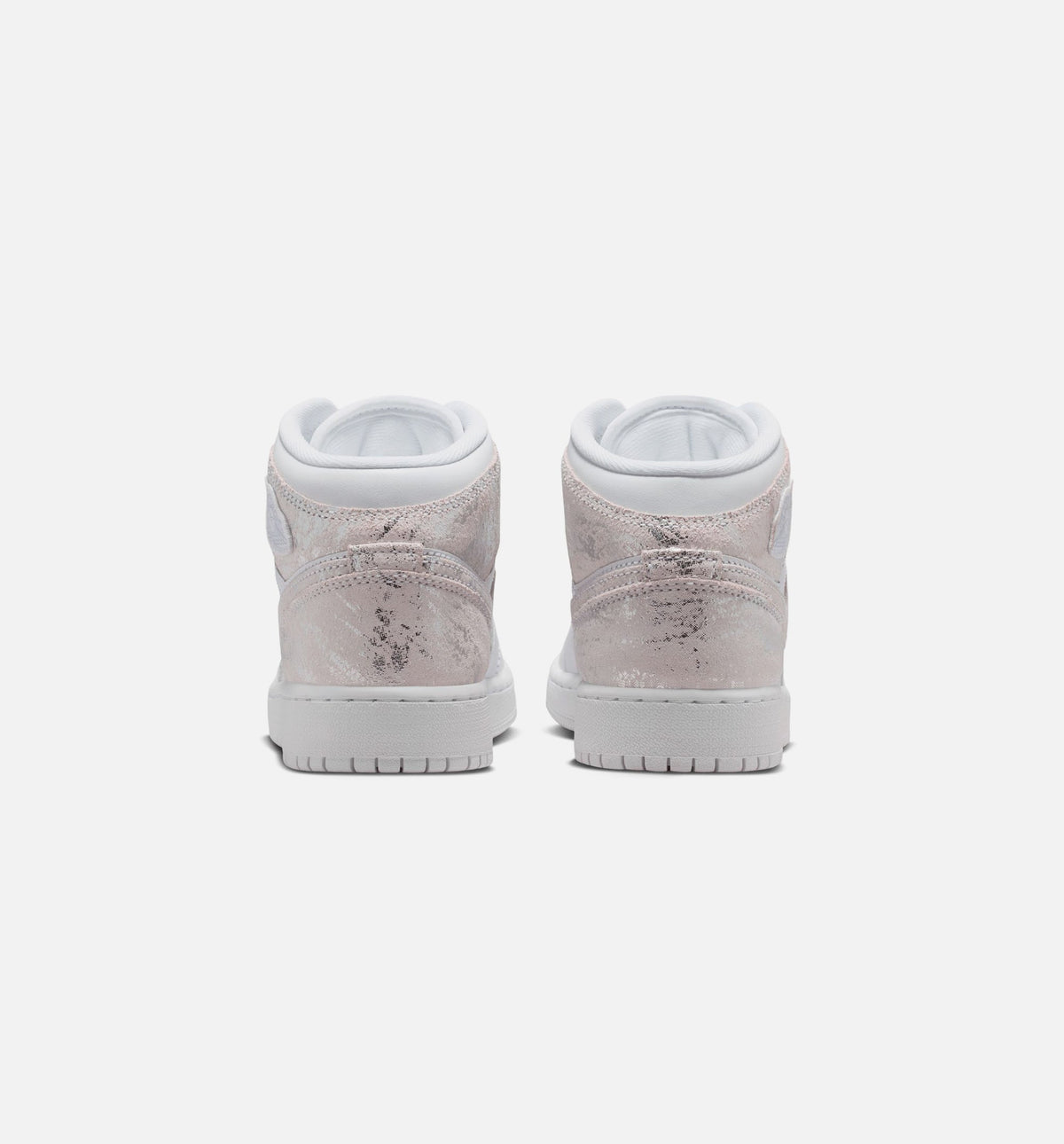 Air Jordan 1 Mid SE Grade School Sneakers - Field Silver