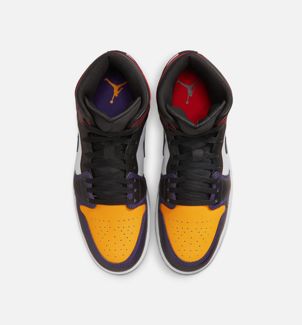 Air Jordan 1 Mid SE Men's Sneakers - True Red/Court Purple