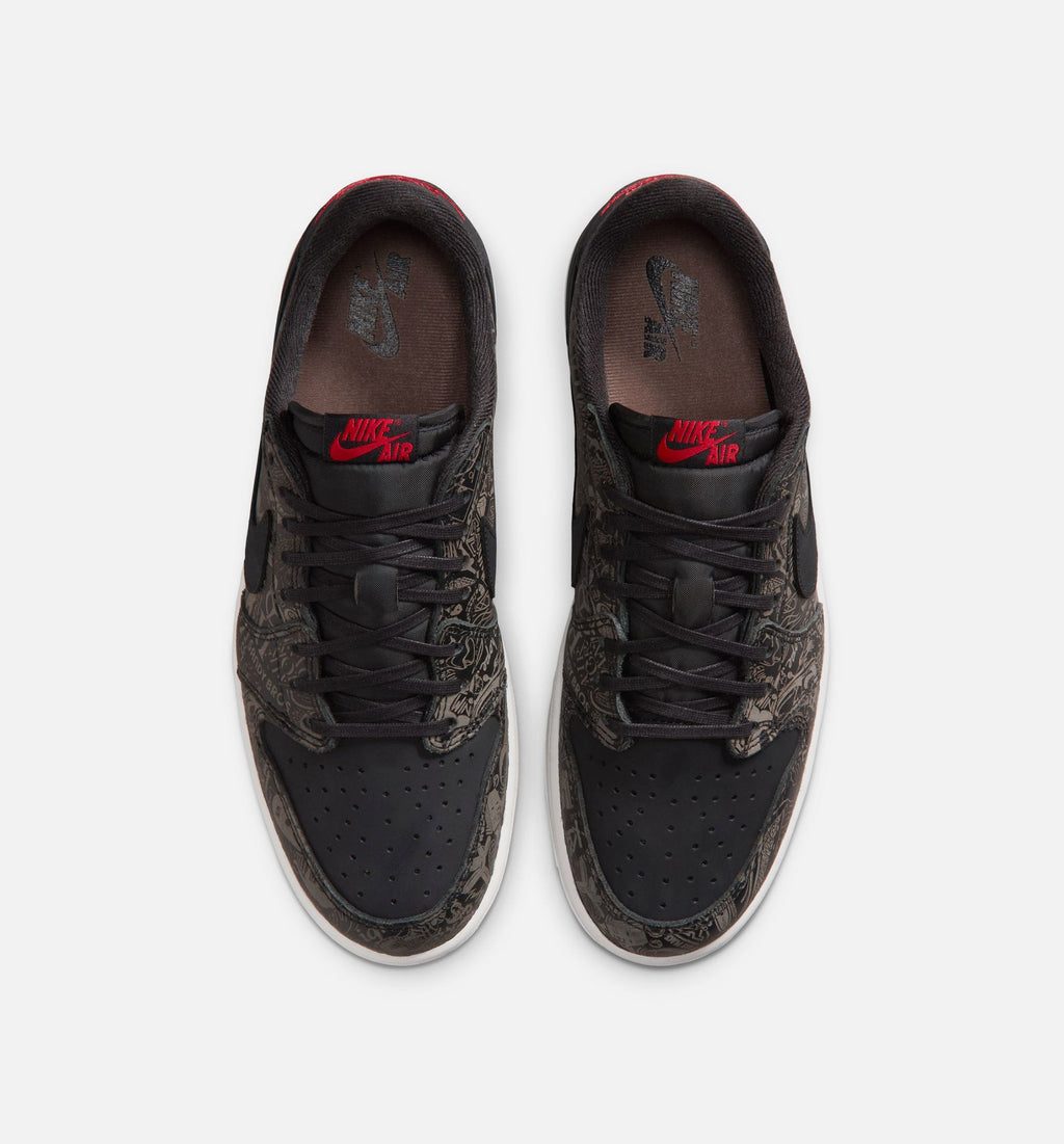 Air Jordan 1 Retro Low OG Laser Black/Varsity Red Men's Shoes