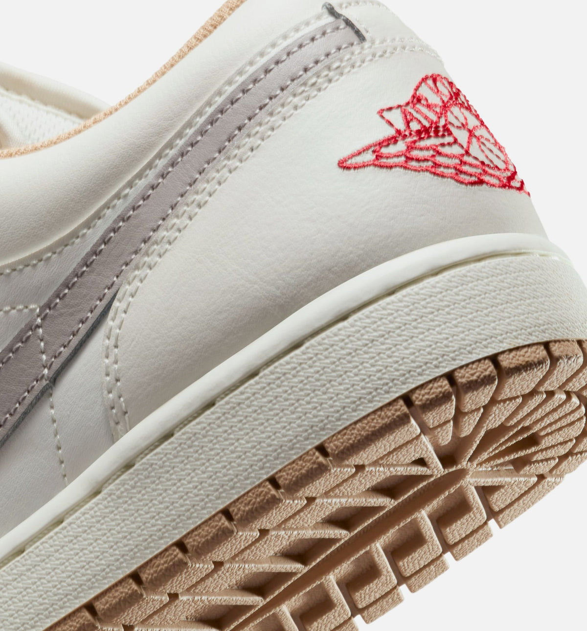 Air Jordan 1 Low Men's Sneakers - Sail/Fire Red