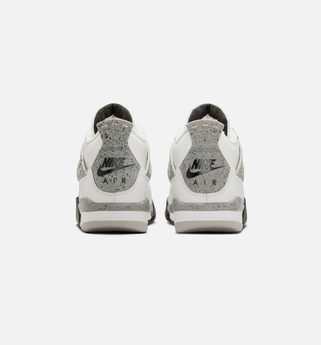 Air Jordan 4 Retro White Cement Grade School Sneakers