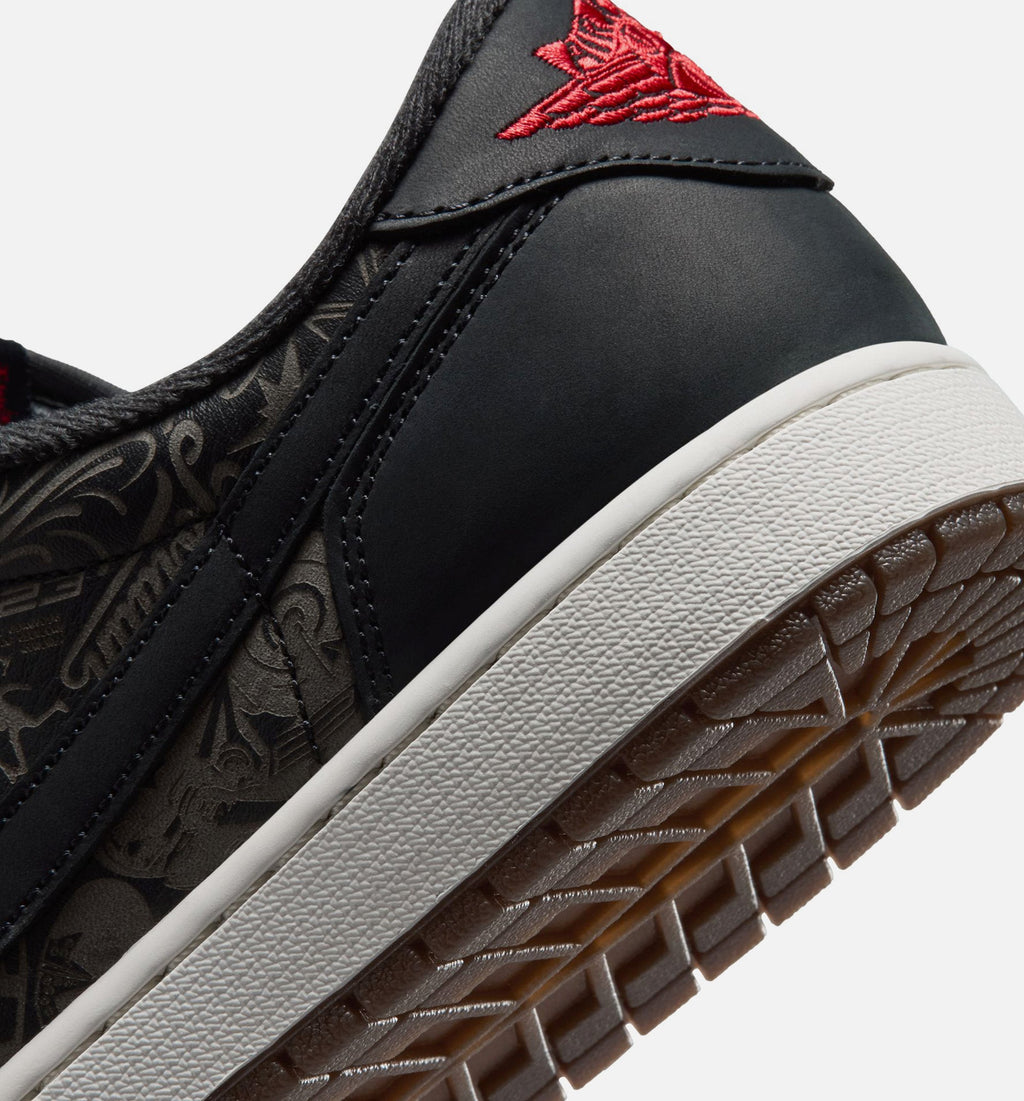 Air Jordan 1 Retro Low OG Laser Black/Varsity Red Men's Shoes