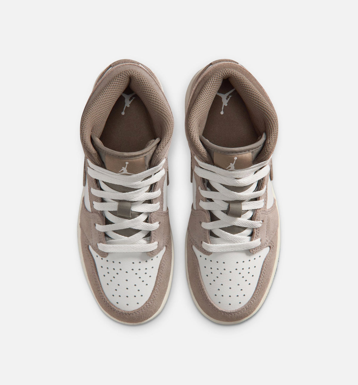 Air Jordan 1 Mid Grade School Sneakers - Enigma Stone