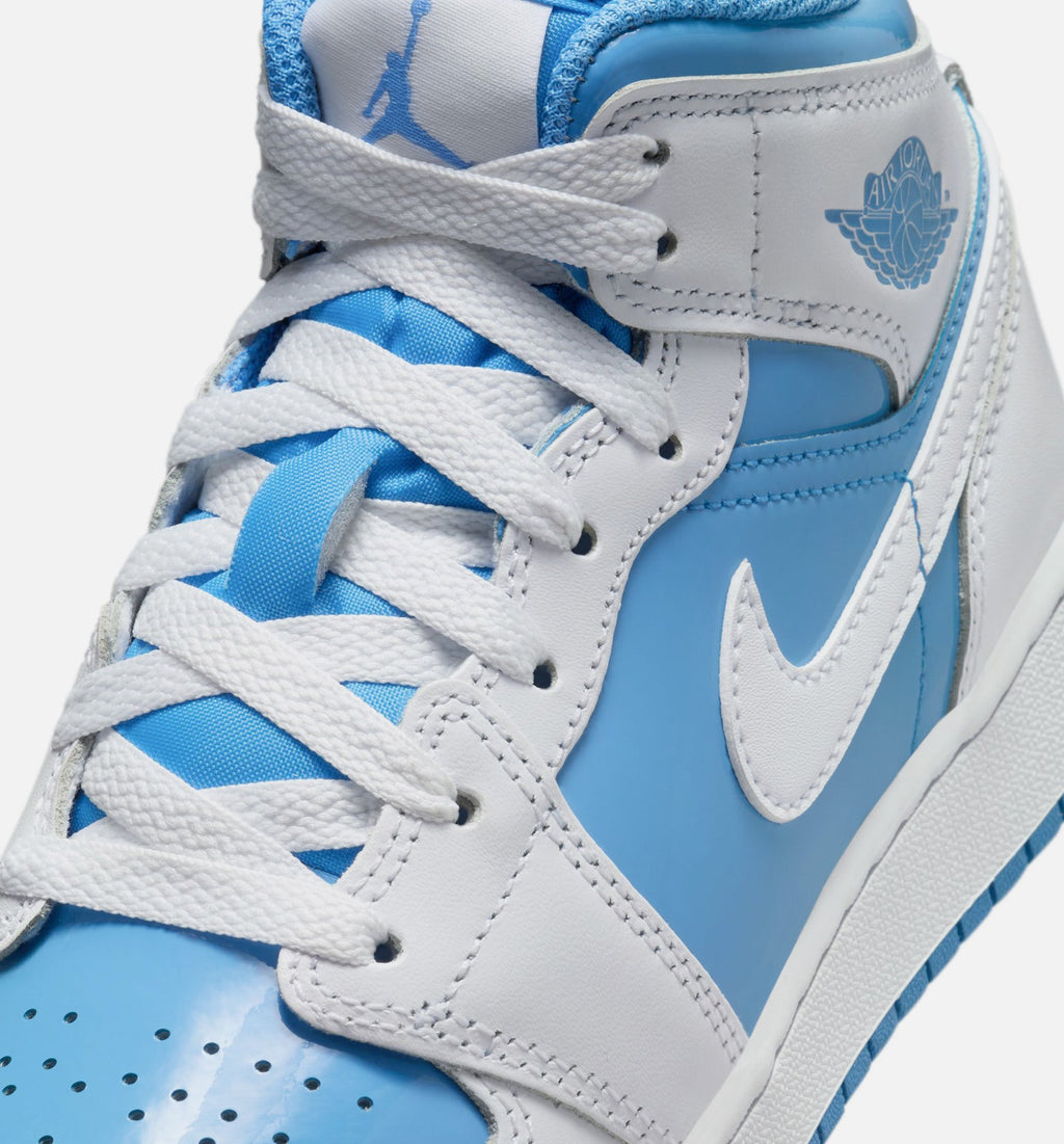 Air Jordan 1 Mid Grade School Sneakers - Legend Blue