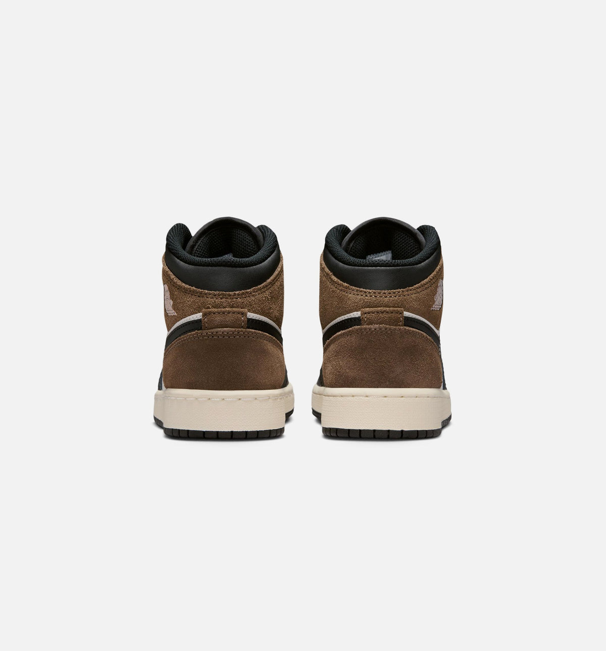 Air Jordan 1 Mid Grade School Sneakers - Black/Palomino