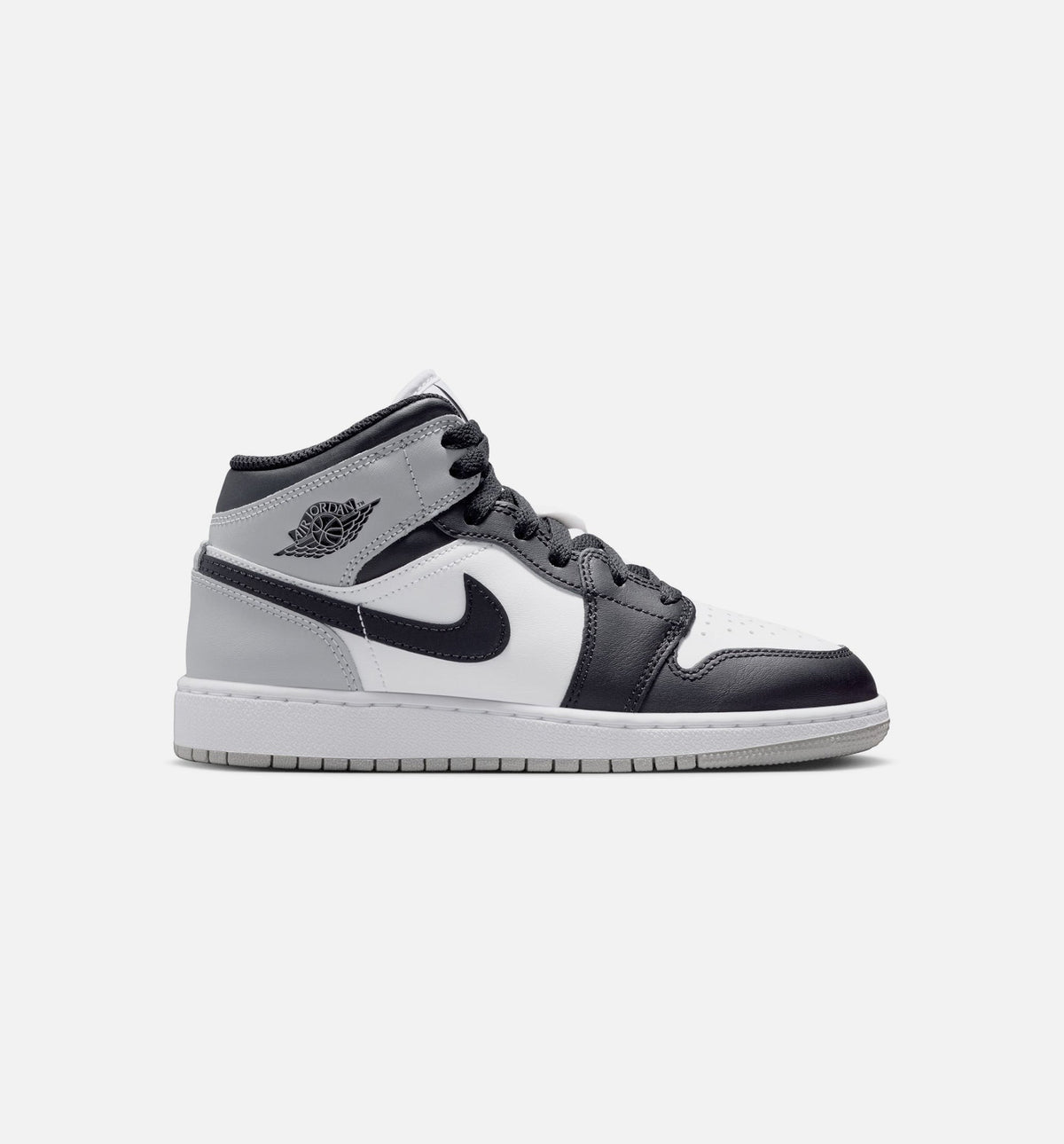 Air Jordan 1 Mid Grade School Sneakers - Light Smoke Grey