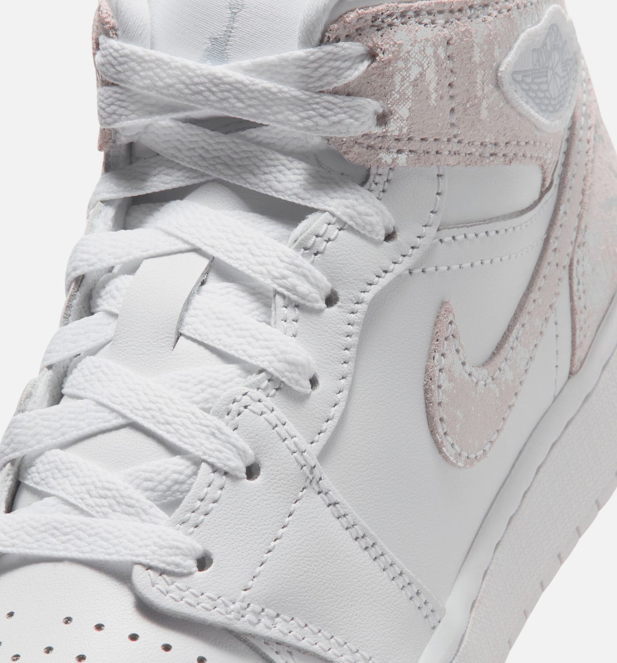 Air Jordan 1 Mid SE Grade School Sneakers - Field Silver