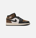 Air Jordan 1 Mid Grade School Sneakers - Black/Palomino