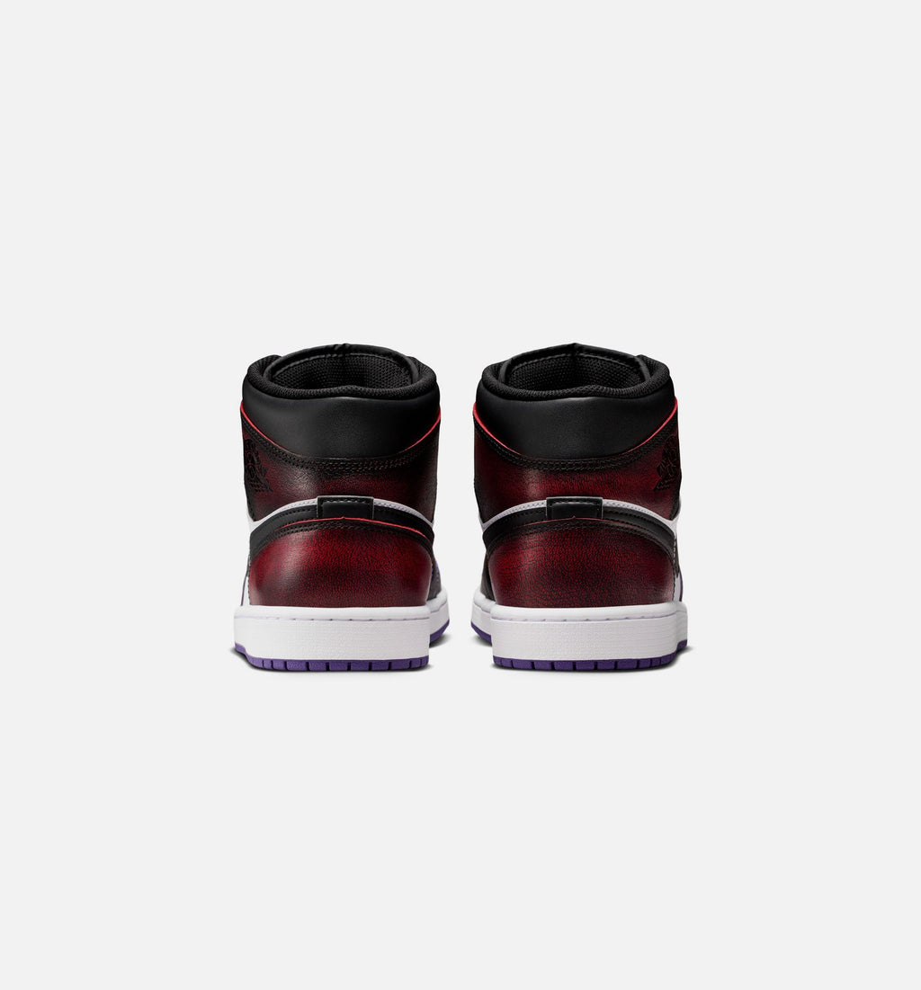 Air Jordan 1 Mid SE Men's Sneakers - True Red/Court Purple