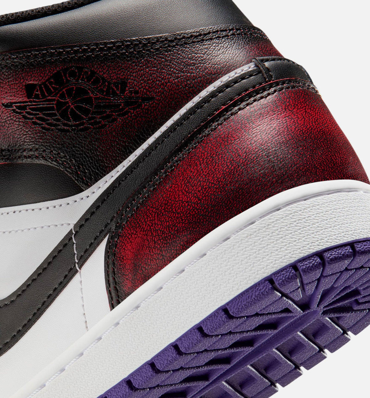 Air Jordan 1 Mid SE Men's Sneakers - True Red/Court Purple