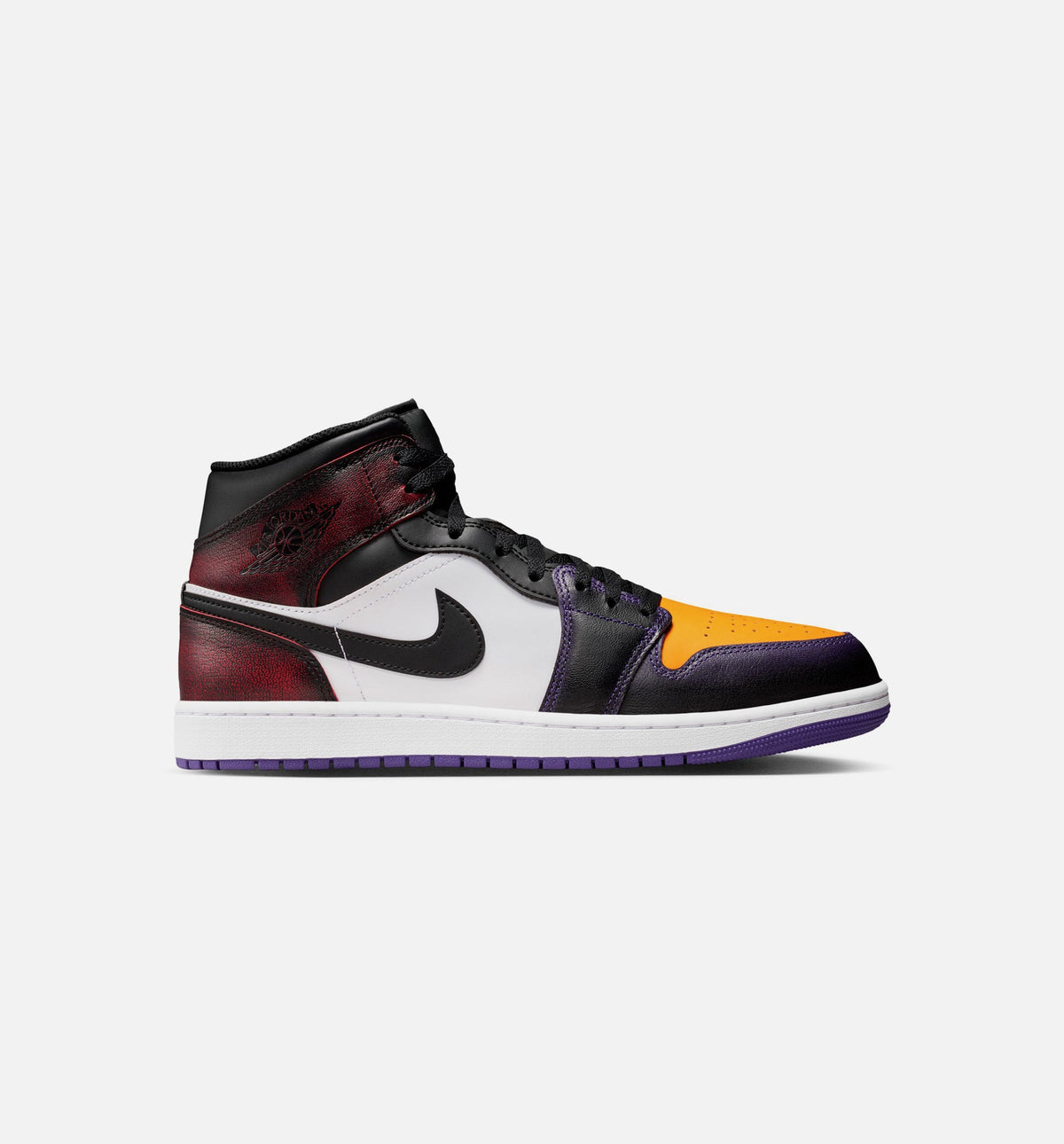 Air Jordan 1 Mid SE Men's Sneakers - True Red/Court Purple