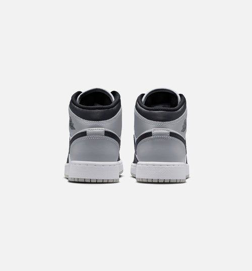 Air Jordan 1 Mid Grade School Sneakers - Light Smoke Grey