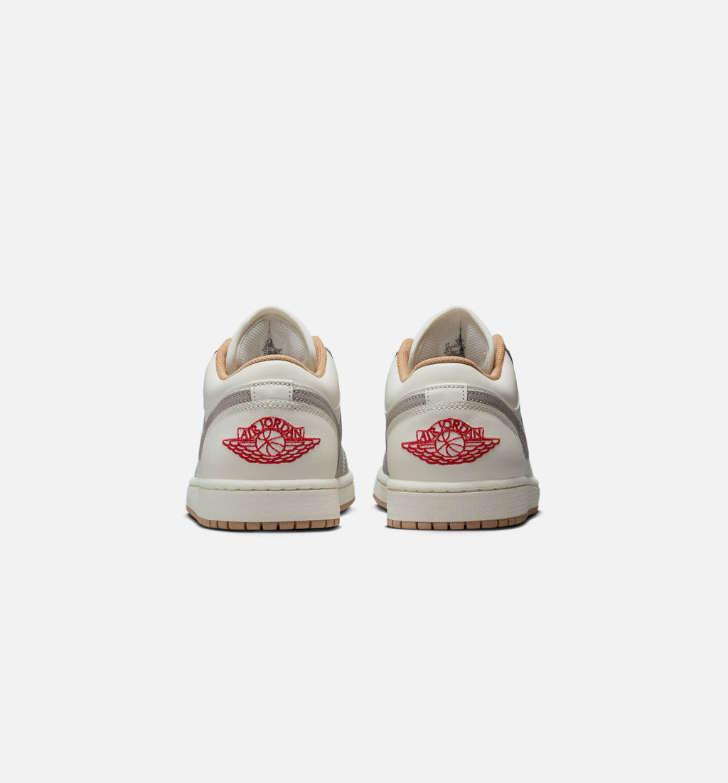 Air Jordan 1 Low Men's Sneakers - Sail/Fire Red