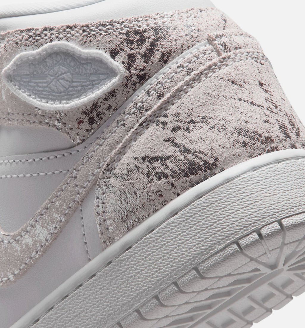 Air Jordan 1 Mid SE Grade School Sneakers - Field Silver
