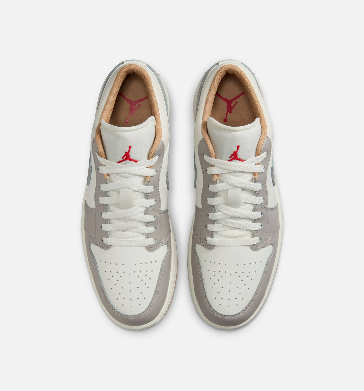 Air Jordan 1 Low Men's Sneakers - Sail/Fire Red
