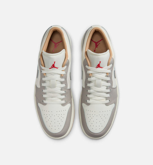 Air Jordan 1 Low Men's Sneakers - Sail/Fire Red